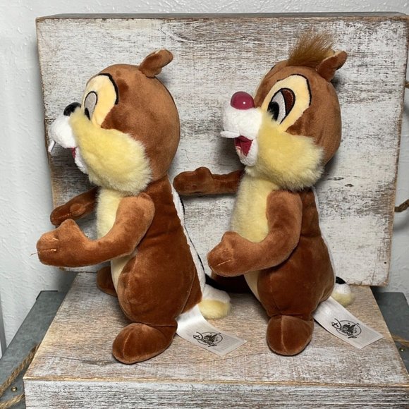 Lot of 2 Disney World Chip And Dale Plush Toy Stuffed Animal Beanie Chip… - Picture 4 of 11